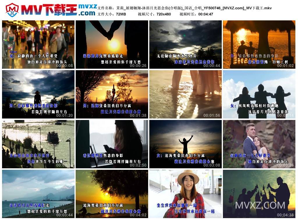 茉莉_展翅翱翔-沐浴月光思念你(合唱版)_国语_合唱_YF500746